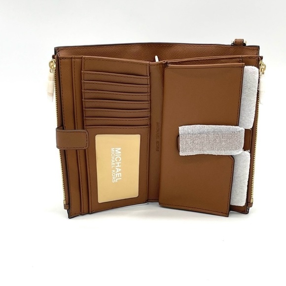 Michael Kors LG X Chain Shoulder Tote Bag & Double Zip Wallet Wristlet Luggage - Picture 9 of 10